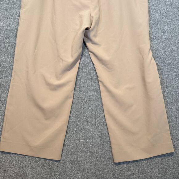 Abercrombie & Fitch Pants Women 37 Beige Ankle Pleated High Rise Plus Size - Picture 6 of 12
